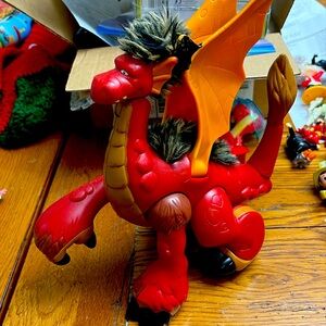 2008 Fisher Price Imaginext Large Red Fuzzy Dragon w/ Sounds